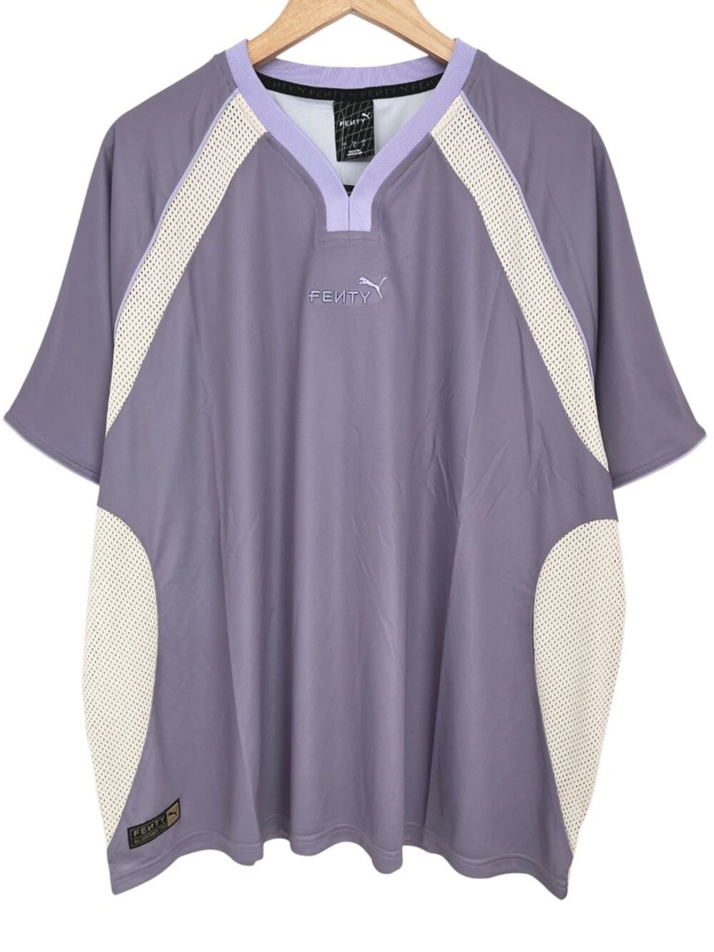 Puma x Fenty Men’s Short Sleeve Football Jersey Pale Plum Large NWT